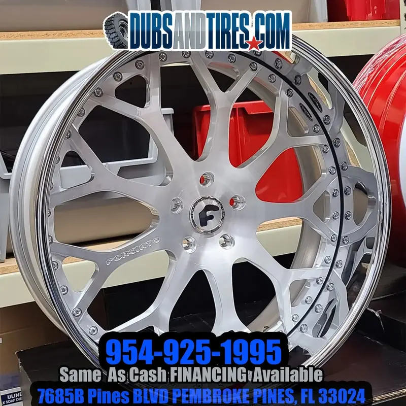 24" Inch Forgiato Drea Rims Staggered Wheels Brushed Face Chrome Lip Old School Cars Tires For Chevy Cutlass Finacing Avil 1