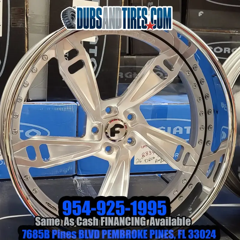 24" Inch Forgiato Indicando Ff Rims Staggered Wheels Brushed Face Chrome Lip Old School Cars Tires For Cadillac Xts Chevy Finacing Avil 1