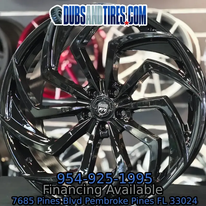 24" Inch Lexani Shadow Wheels 24X10, Gloss Black Rims Bp:5X120 Range Rover 285/35R24 Toyo Proxes Tires 2