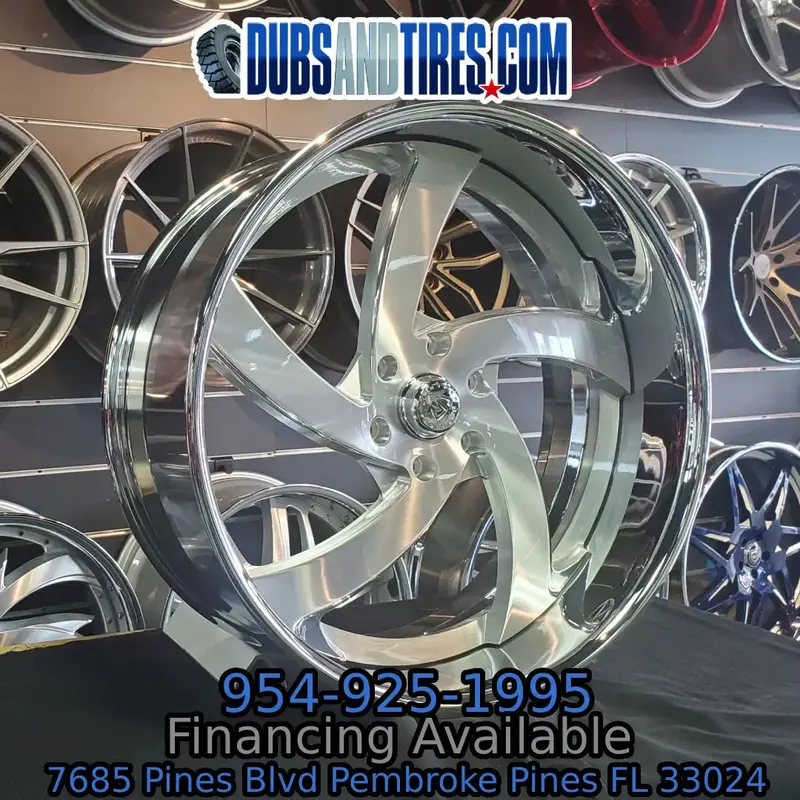 24" Inch Lexani Snyper Forged Maxxim Brushed Polished With Chrome Lip Staggered Wheels 24X10, 24X9 Rims Lexus Bp: 6X139.7 Chevy Silverado 6 Lug 2