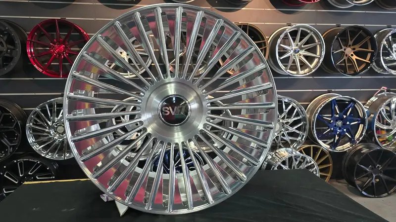 24 Inch Savini Sv1 Sv1x02 Brushed High Polish Lip Wheels 24X9 Rims 5X112/120 Bmw Mercedes Benz Maybach Lexus 1