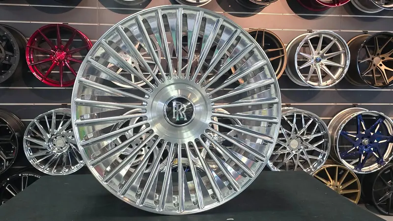 24 Inch Savini Sv1 Sv1x02 Brushed High Polish Lip Wheels 24X9 Rims 5X112/120 Rolls Royce 1