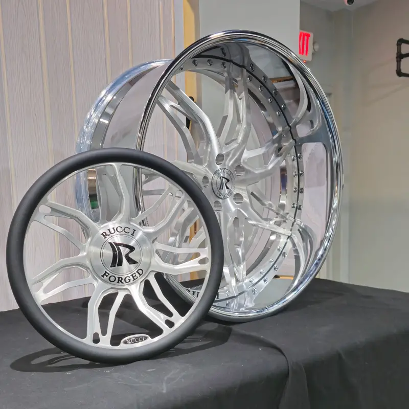 24" Rucci  Capo Brushed Face Chrome Lip Wheels Rims  24X9, 24X10  Bp:5X120.7 1986 Monte Carlo Ss 1