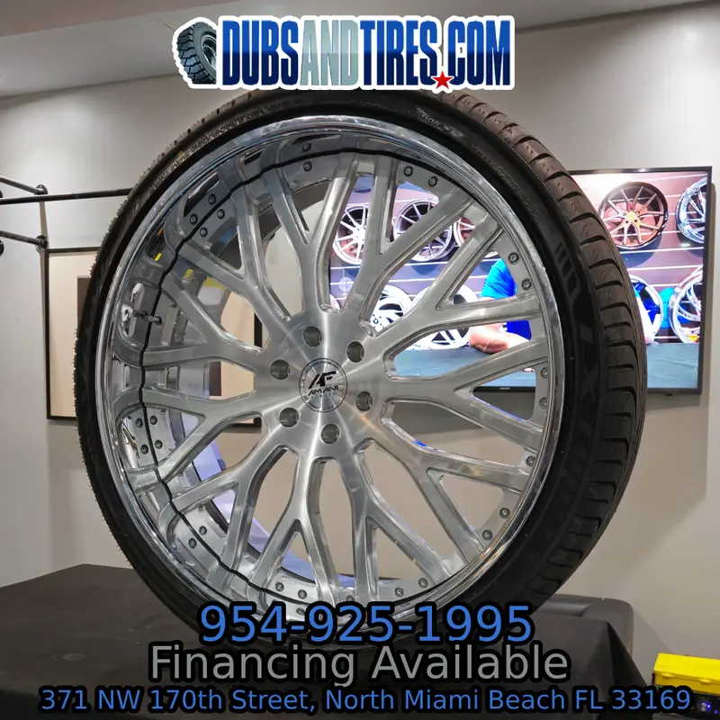 26" Amani Sorleno Brushed Face Chrome Lip Wheels Rims Staggered 26X10 Chevy Avalanche Customizable Wheels 1