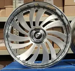 26" Forgiato Canale Rims Brushed Chrome Staggered 26X9(Front) 26X10(Rear) Wheels Caprice Impala Donk Cadillac Buick C10 1