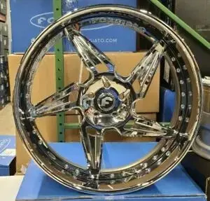26" Forgiato Fessuri Chrome Staggered 26X9 (Front) 26X10 (Rear) Caprice Impala Donk Cadillac Buick C10 Pontiac 1