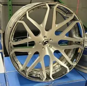 26" Forgiato Kato Ecl Brushed Chrome Staggered 26X9 (Front) 26X10 (Rear) Rolls Royce Cullinan 2021 Phantom Mercedes Gle Gls Maybach 1