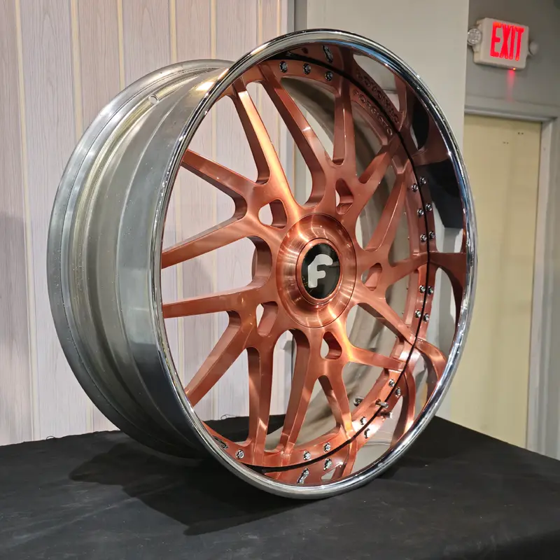 26" Forgiato Maglia Brushed Rose Gold Chrome Lip Wheels Rims 26X9, 26X10  Bp:5X120.7 1979 Monte Carlo 1