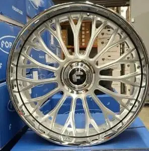 26" Forgiato Nb6 Big Cap Brushed Chrome Wheels Staggered 26X9, 26X10 Rims 5X5 Caprice Impala Donk Cadillac Buick C10 1