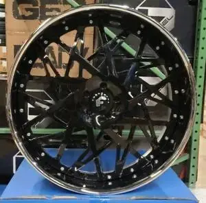 26" Forgiato Pasticcio Rims Gloss Black Staggered 26X9(Front) 26X10(Rear) Wheels Caprice Impala Donk Cadillac Buick C10 Pontiac 1