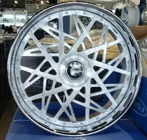 26" Forgiato Pasticco Rims Brushed Chrome Staggered 26X9(Front) 26X10(Rear) Wheels Caprice Impala Donk Cadillac Buick C10 Pontiac 1