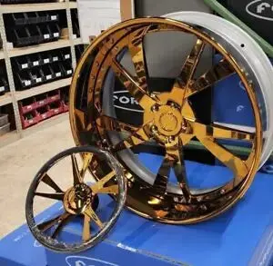 26" Forgiato S2.21 Rims Brushed Gold Staggered 26X9(Front) 26X10(Rear) Wheels Caprice Impala Donk Cadillac Buick C10 1
