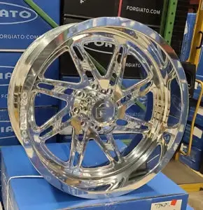 26" Forgiato Scanalato-T-8 Rims Brushed Chrome Staggered 26X12 Wheels Off Road (Polished) 8X180 New Chevy Gmc 2500 1