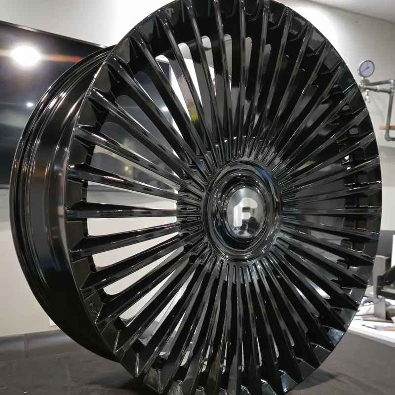 26" Forgiato Tremestre All Black Wheels Rims & Tire Package  Bp: 6X139.7 35X12.50R26 Venom Power 2025 Tesla Cybertruck 1