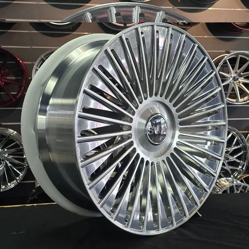 26 Inch Savini Sv1 Sv1x02 Brushed High Polish Wheels 26X10 Rims 6X139.7 Rolls Royce 1