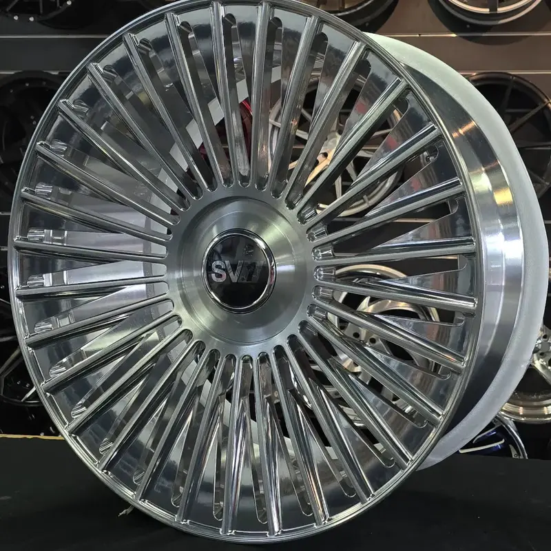 26 Inch Savini Sv1 Sv1x02 Brushed High Polish Wheels 26X10 Rims 6X139.7 Rolls Royce 2