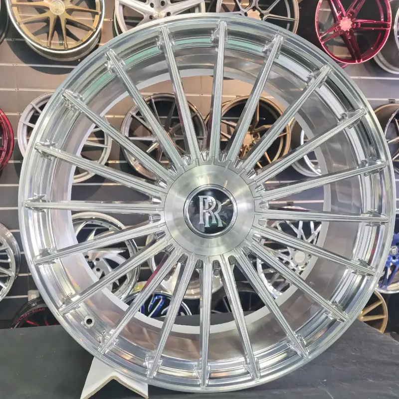 26 Inch Savini Sv1 Sv1x02 Brushed High Polishlip Wheels 26X10 Rims 6X139.7 Rolls Royce 1