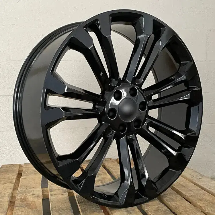 26" Inch Wheels For Chevy Silverado Gloss Black Wheels 26X9.5 Rims With Bp: 6X139 Escalade 1