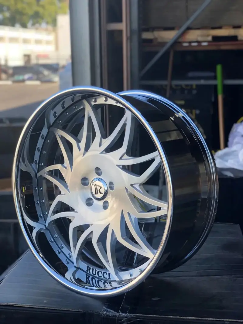 26" Rucci Dripp Wheels Standard Chrome Rims And Tires Staggered 26X10 (Front) 26X11 (Rear) Impala Customizable Wheels 1