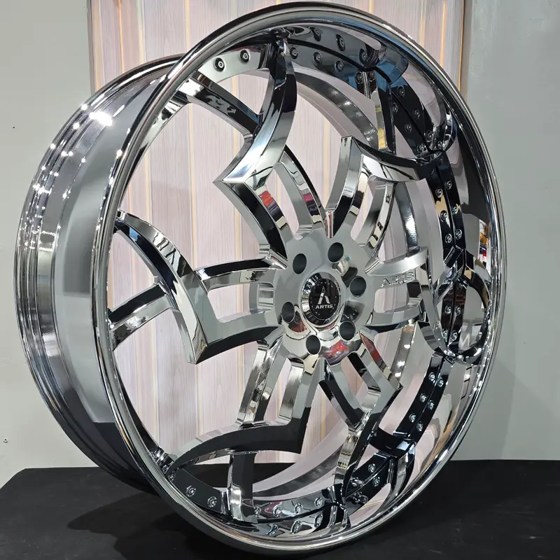 28" Artis Medussa All Chrome Wheels Rims  28X9 Bp:6X139.7 2020 High Country Silverado 1