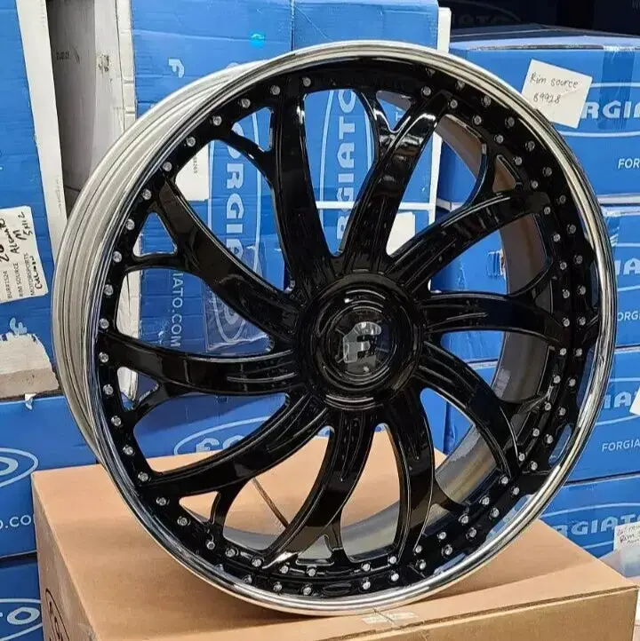 28" Forgiato C2c Rims 28X10 Black Chrome Lip Wheels 6X139.7 2021 Escalade Denali Tahoe Qx80 Cybertruck 1