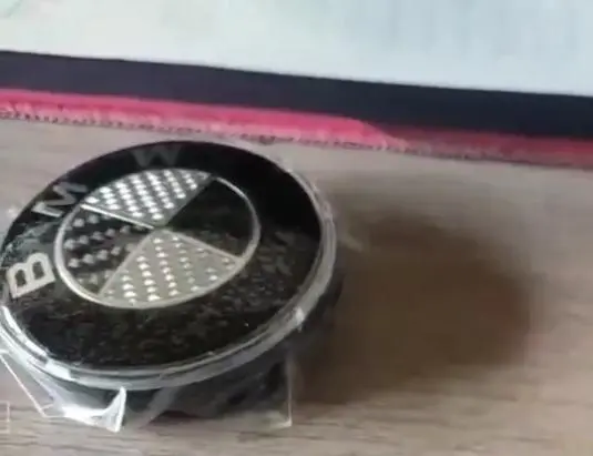 4 Bmw Floating Center Caps Black & Silver 56Mm 1