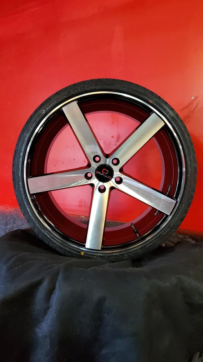 4-New 20" Inch Cavallo Clv-5 Gloss Black Machine 20X10 Rims Tires 225/35R20 Force Uhp Bp: 5X120 Chevy Malibu 1