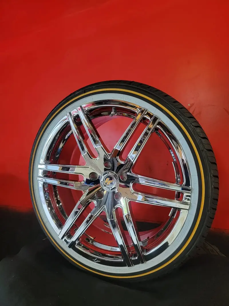4-New 20 Inch Lexani Lz-107 Wheels 20X9 All Chrome Rims 245/40R20 Vogue Tyre Tires Bp: 5X120 Cadillac Cts Ct6 1