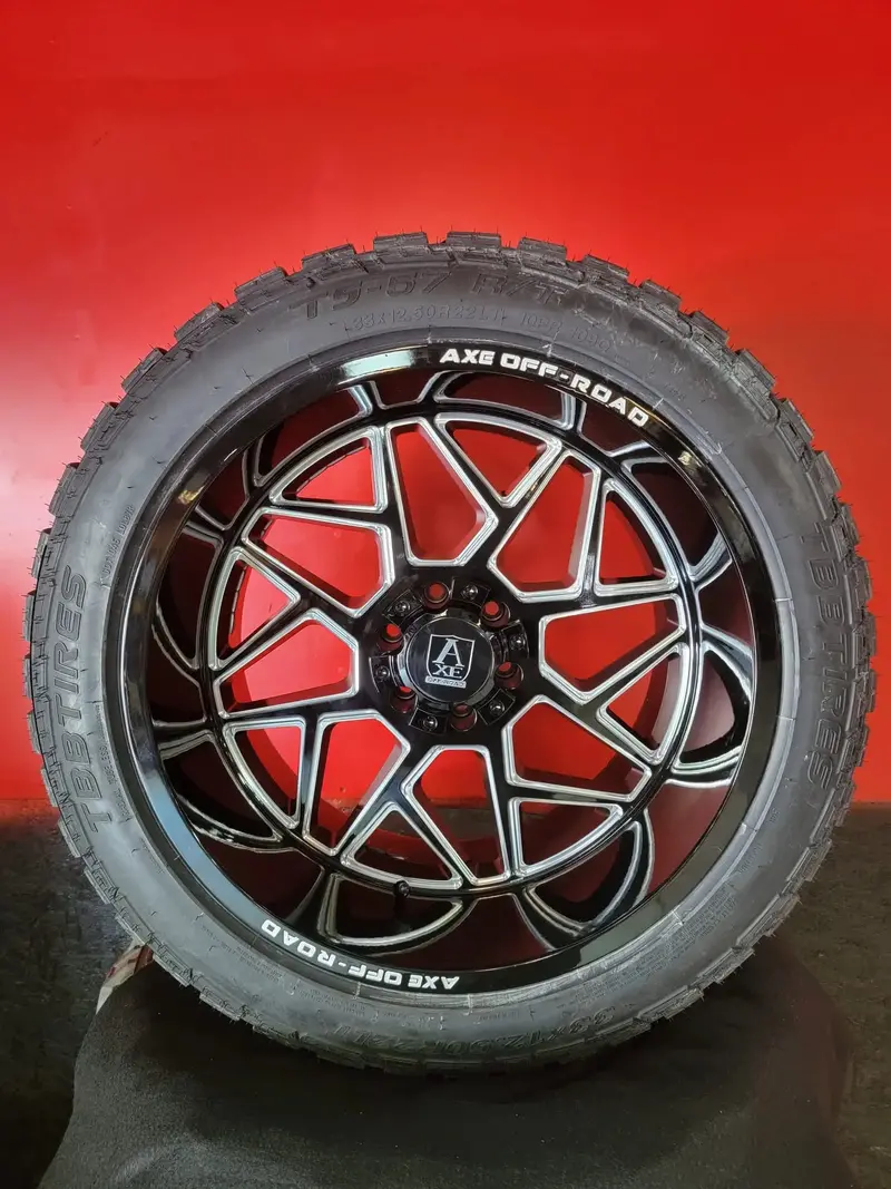 4-New 22 Inch Axe Nemesis Gloss Black Milled Wheels 22X12 Truck Rims Off Road Bp: 6X135 1