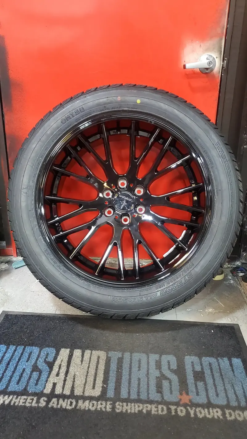 4-New 22" Inch Verde Duo V22 Gloss Black Wheels 22X9.5 Rims Ford F150 305/45R22 Ohstu St5000 Bp: 6X135 1