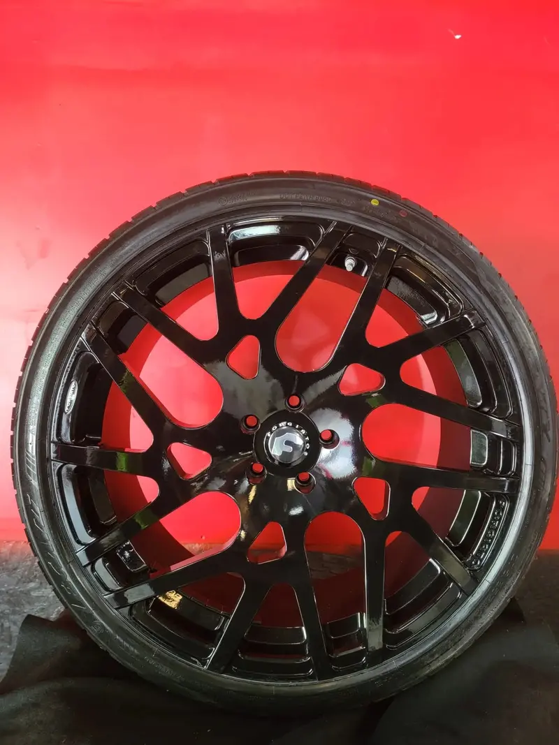 4 New-24 Inch Forgiato Maglia Twisted Gloss Black Wheels 24X10 275/35Zr24 Lexani Lx-20 Bp: 5X127 1
