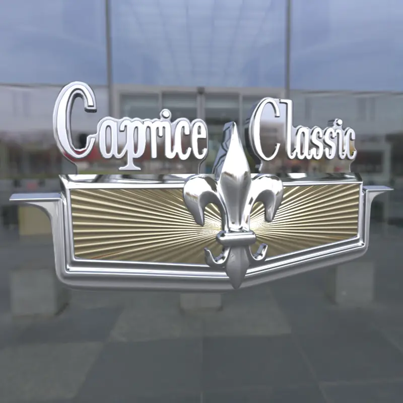 73-74 Caprice Classic Sail Panel Emblem 1