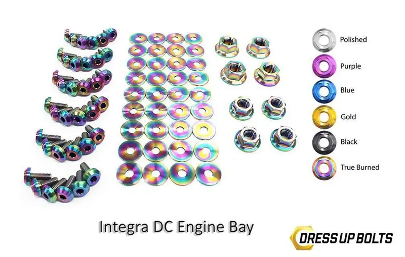 Acura Integra Dc (1994-2001) Titanium Dress Up Bolts Full Engine Bay Kit 1