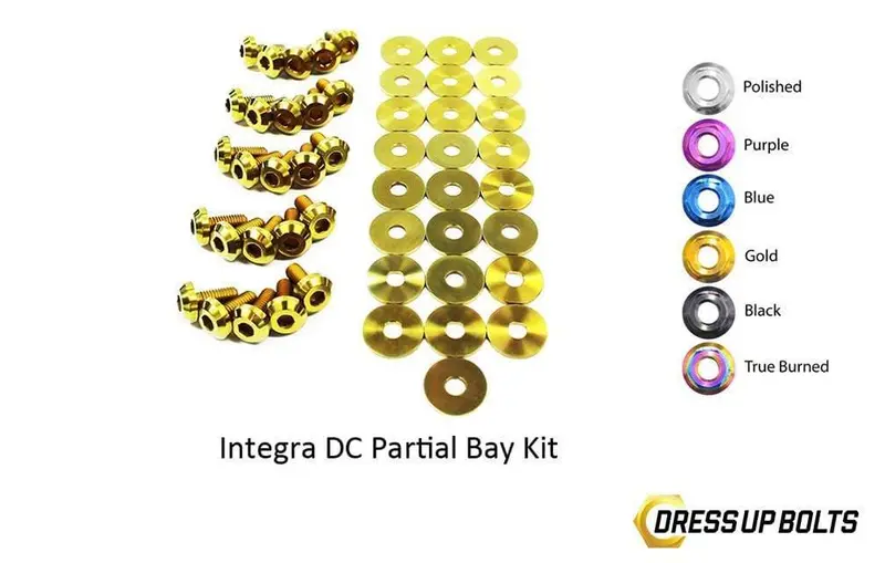 Acura Integra Dc (1994-2001) Titanium Dress Up Bolts Partial Engine Bay Kit 1