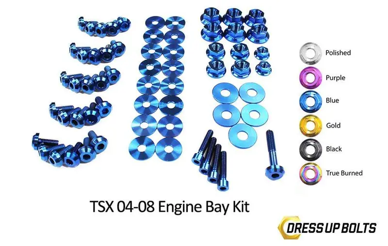 Acura Tsx (2004-2008) Titanium Dress Up Bolts Engine Bay Kit 3
