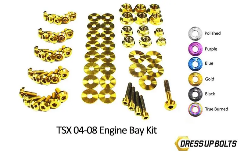 Acura Tsx (2004-2008) Titanium Dress Up Bolts Engine Bay Kit 3