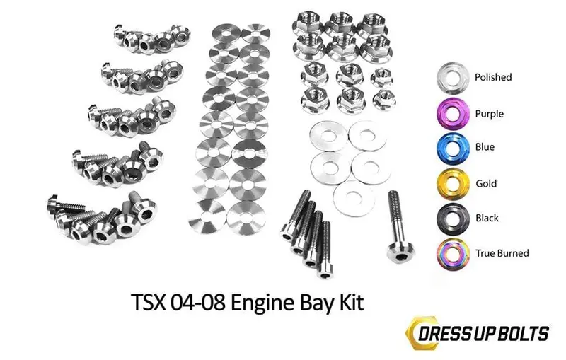 Acura Tsx (2004-2008) Titanium Dress Up Bolts Engine Bay Kit 6