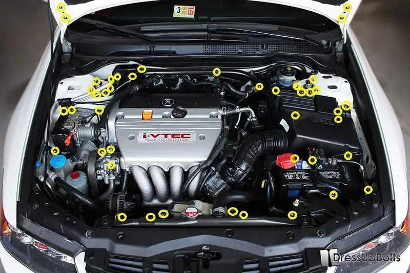 Acura Tsx (2004-2008) Titanium Engine Bay Kit 2