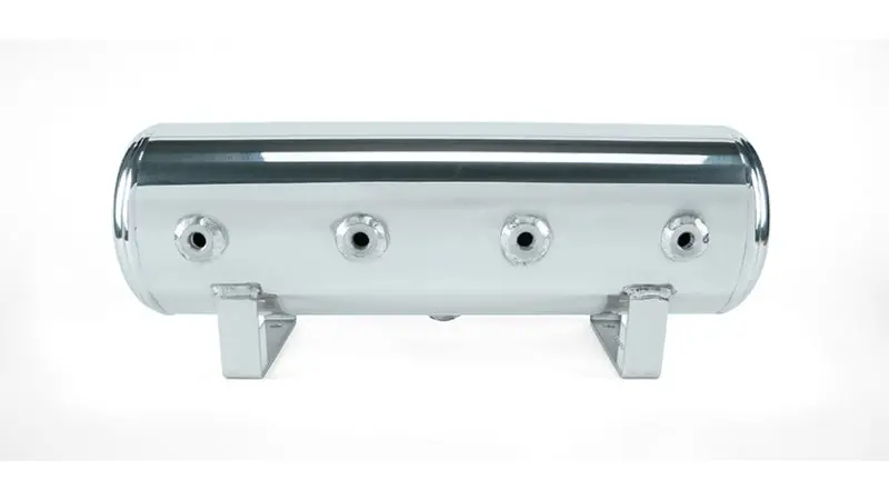 Air Lift 2.5 Gal. Polished Tank W/ Viair 444C Chrome Compressor (Incl. Fittings & Mounting Hardware) 2
