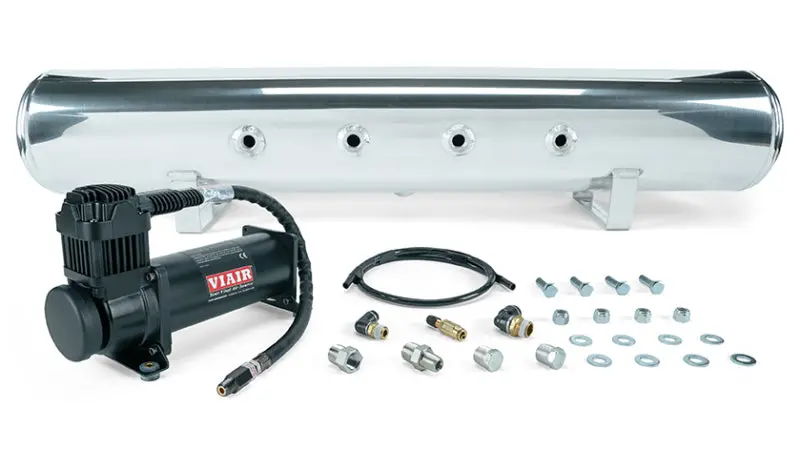 Air Lift 5 Gal. Polished Tank W/ Viair 444B Blk Compressor (Incl. Fittings & Mounting Hardware) 1