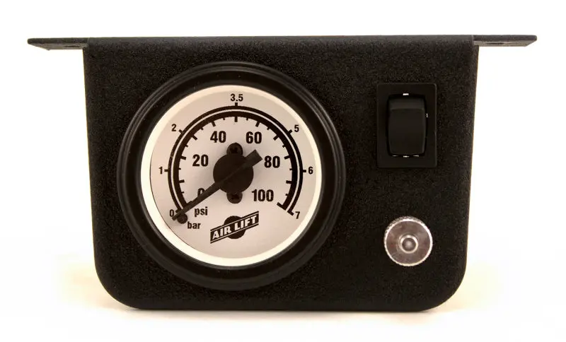 Air Lift Single Needle Gauge W/ 2In Lighted Panel - 100 Psi 1