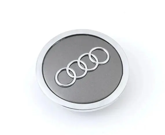 Audi Floating Center Caps Gray Chrome 69 60 2 3/8" (61Mm) — Qty 4 1