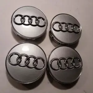 Audi Floating Center Caps Silver Chrome 69 60 2 3/8" (61Mm) — Qty 4 1