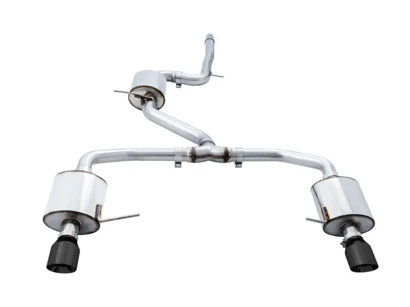 Awe Tuning 18-21 Volkswagen Jetta Gli Mk7 Touring Exhaust - Diamond Black Tips (Fits High-Flow Dp) 1