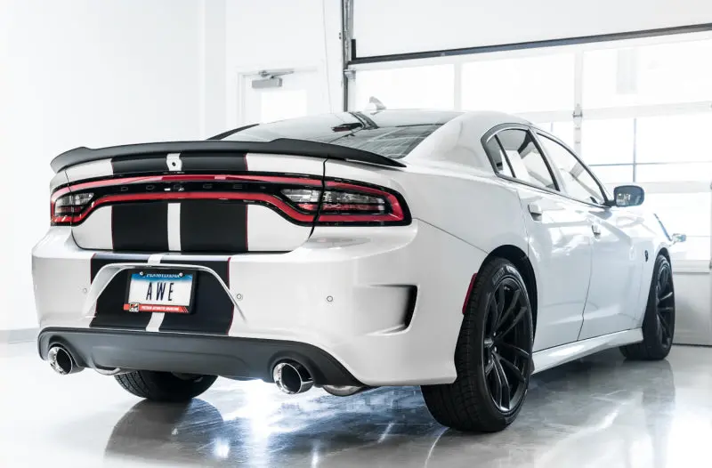 Awe Tuning 2015+ Dodge Charger 6.4L/6.2L Supercharged Track Edition Exhaust - Chrome Silver Tips 1