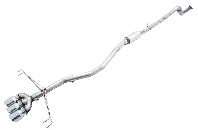 Awe Tuning 2017+ Honda Civic Type R Track Edition Exhaust W/Front Pipe & Triple Chrome Silver Tips 1