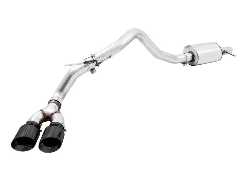 Awe Tuning 2019+ Ford Ranger 0Fg Performance Exhaust System W/Diamond Black Tips & Rock Guard 1