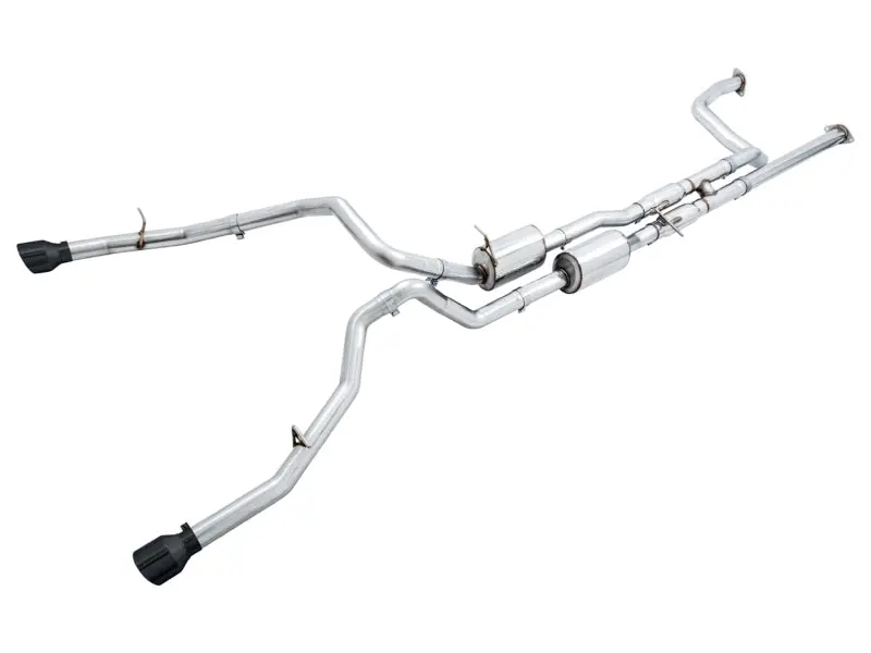 Awe Tuning 2021 Ram 1500 Trx 0Fg Cat-Back Exhaust - Diamond Black Tips 1