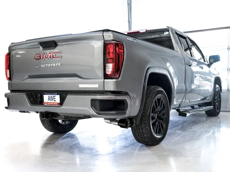 Awe Tuning 4Th Gen Gm 1500 5.3L 0Fg Catback Dual Side Exit (Flat Bumper) - Diamond Tips 1