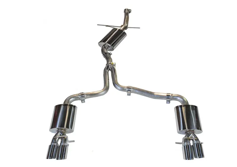 Awe Tuning Audi B8 A5 2.0T Touring Edition Exhaust - Quad Outlet Polished Silver Tips 1